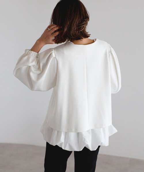 tシャツ バルーンタンク×レイヤードトップスセット レディース | Bonjour Sagan | 08