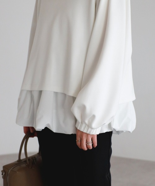 tシャツ バルーンタンク×レイヤードトップスセット レディース | Bonjour Sagan | 11