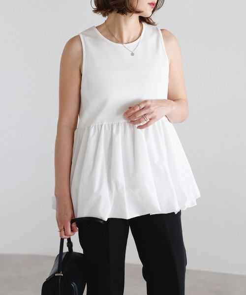 tシャツ バルーンタンク×レイヤードトップスセット レディース | Bonjour Sagan | 13