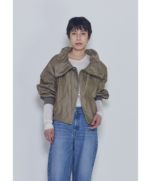 コート アウター Gruppocinqueメモリーツイルブルゾン レディースの画像