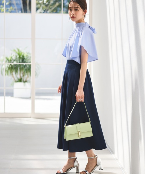 「RUIRUE BOUTIQUE」 半袖チュニック 3L ライトブルー レディース_画像3