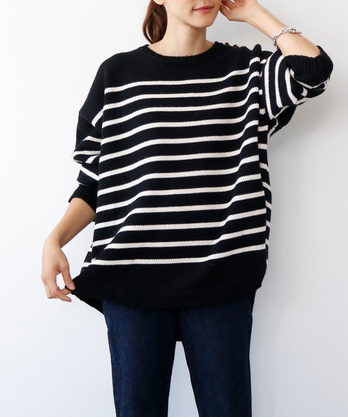 「ELFRANK」 長袖ニット FREE オフホワイト レディース_画像9