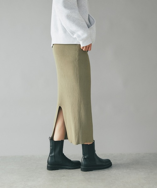 「RIVE DROITE」 ニットスカート 38 ブラウン レディース_画像3