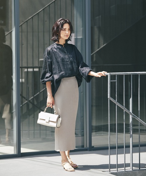 「RIVE DROITE」 ニットスカート 38 ブラウン レディース_画像4