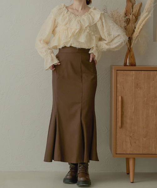 「Ambre Neige」 長袖ブラウス FREE アイボリー レディース_画像2