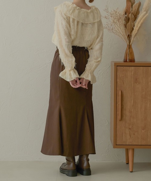 「Ambre Neige」 長袖ブラウス FREE アイボリー レディース_画像4