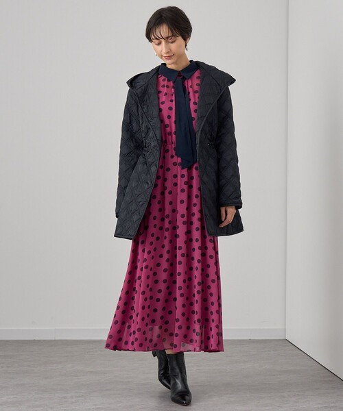 「ANAYI」 長袖ワンピース 34 ブラック レディース_10