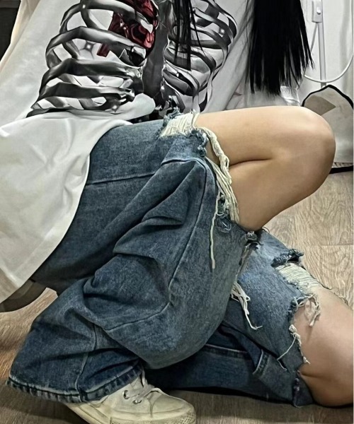「MGV」 デニムパンツ MEDIUM ブルー レディース_画像6