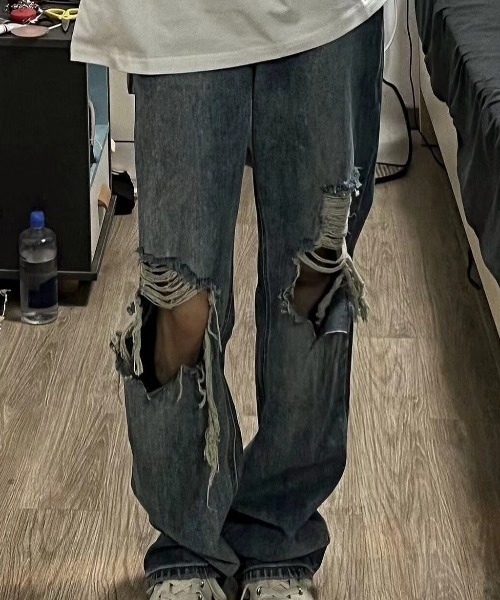 「MGV」 デニムパンツ MEDIUM ブルー レディース_画像7