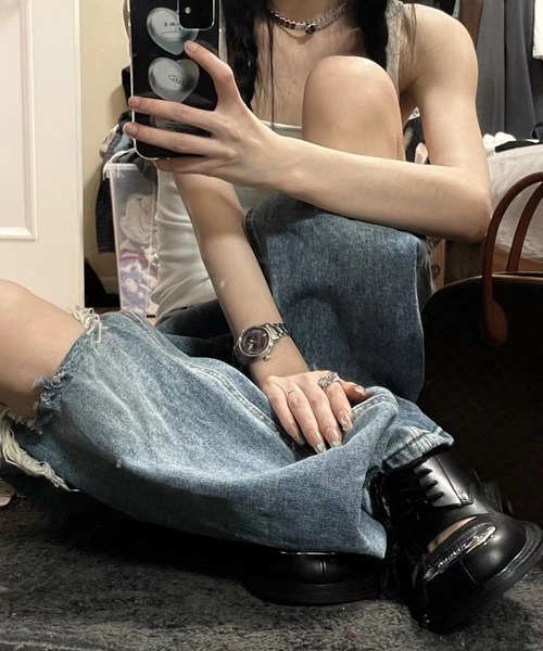 「MGV」 デニムパンツ MEDIUM ブルー レディース_画像8