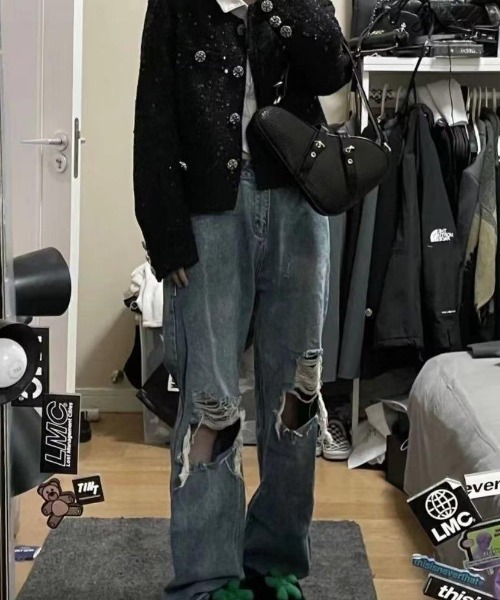 「MGV」 デニムパンツ MEDIUM ブルー レディース_画像9