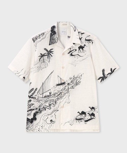 シャツ Travels Toile” オープンカラーシャツ / 163640 332 メンズの画像
