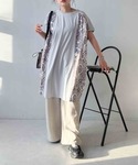 チュニック ◯ひんやり リブとシャーリング デ...の詳細画像1