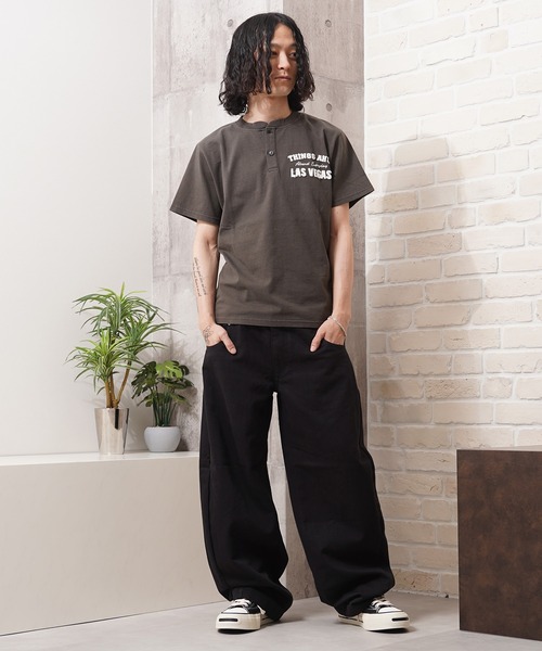 Laufer ワイドパンツ ジーンズ 「Laufer」ダブルウエスト ワイドカーブ