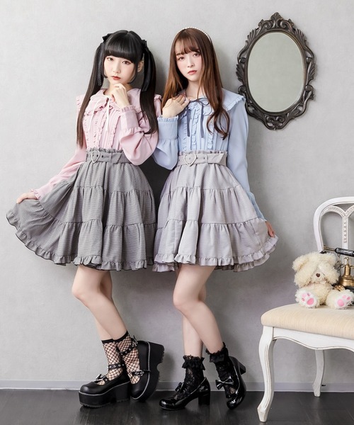 「DearMyLove」 フリルスカート MEDIUM ブラック レディース_画像3