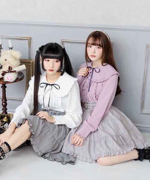 「DearMyLove」 フリルスカート MEDIUM ブラック レディース_画像4