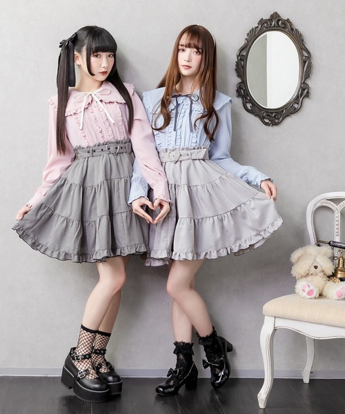 「DearMyLove」 フリルスカート MEDIUM ブラック レディース_画像7