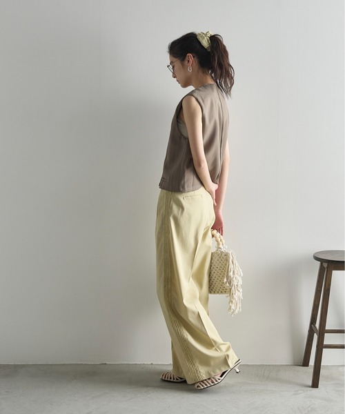 「THE YOn」 スラックス M レディッシュグレー レディース_画像5