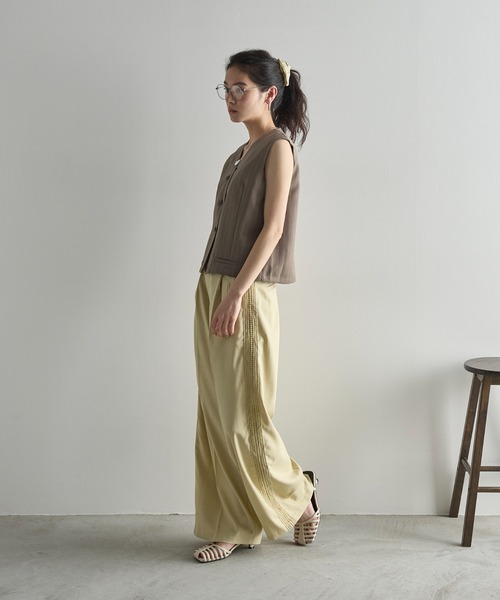 「THE YOn」 スラックス M レディッシュグレー レディース_画像8