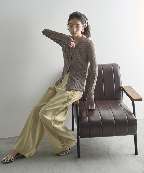 「THE YOn」 スラックス M レディッシュグレー レディース_画像9