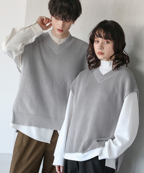 ノースリーブセーター 黒 グレー　L ETELIO」 ノースリーブニット S グレー メンズ : ZOZOTOWN Yahoo!店