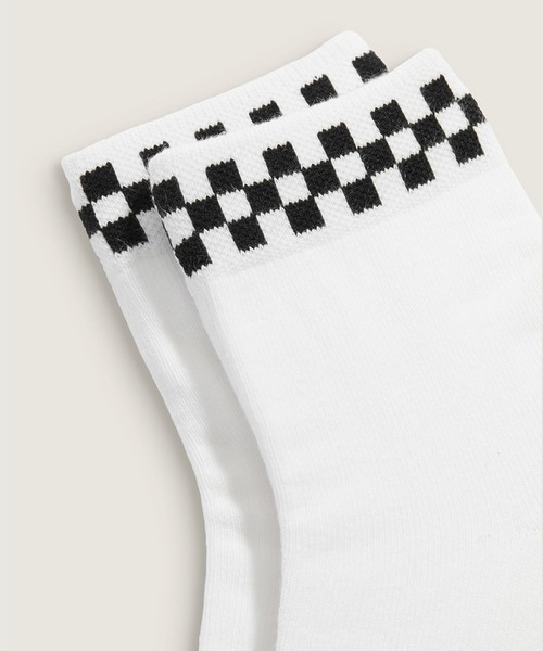 靴下 PEEK-A-CHECK ハーフクルーソックス / Peek-A-Check Half Crew CHECKER VN000QBKYB21 | VANS | 02