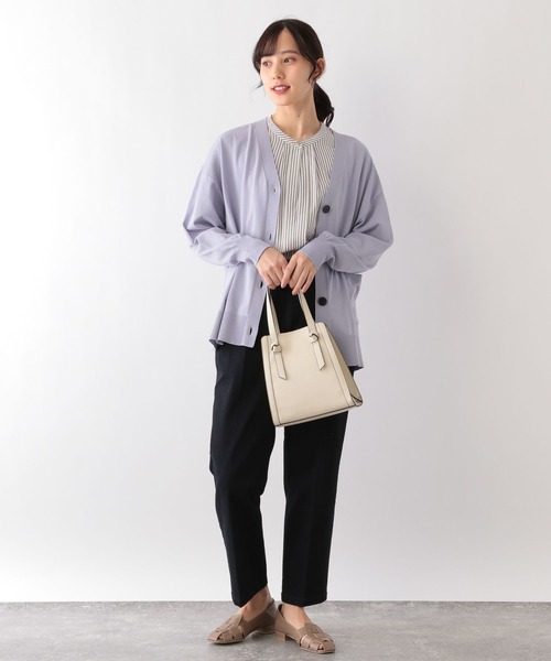 「GLOBAL WORK」 半袖ブラウス MEDIUM ライトグレー レディース_画像7
