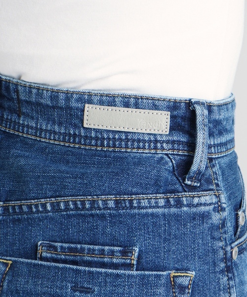 「YANUK」 デニムパンツ 21inch ブルー レディース_画像7