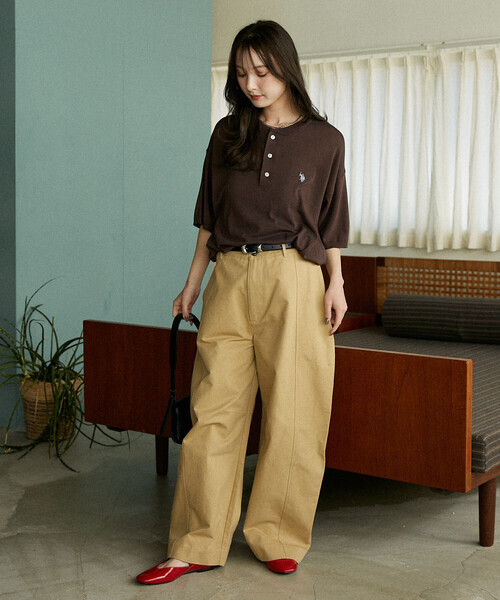 「U.S. POLO ASSN.」 半袖ニット SMALL チャコールグレー メンズ_画像5