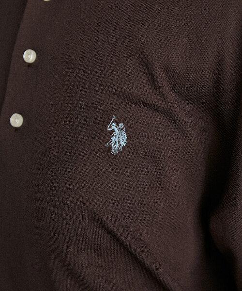 「U.S. POLO ASSN.」 半袖ニット SMALL チャコールグレー メンズ_画像8