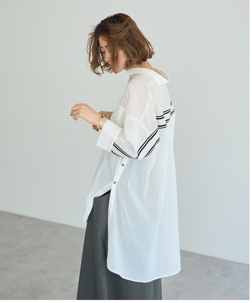 「Editt by YECCA VECCA」 長袖シャツ FREE ブルー レディース_画像4