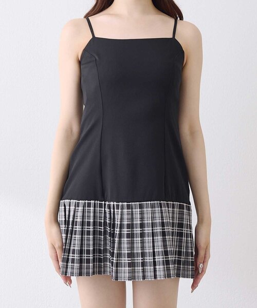 Belle Charme ワンピース 「Belle Charme」Lace Layered Pleated