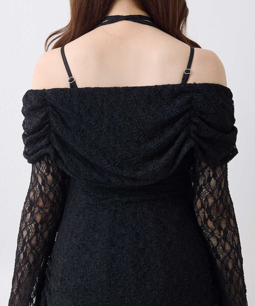 Belle Charme ワンピース 「Belle Charme」Lace Layered Pleated