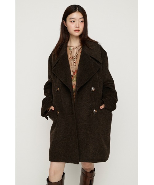 SLY（スライ） ステンカラーコート コート BIG COLLAR DOUBLE MIDI