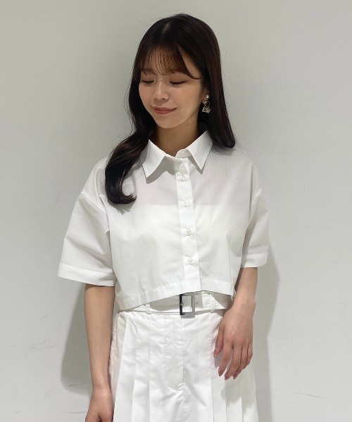 「EIMY ISTOIRE」 シャツワンピース M ホワイト レディース_画像3