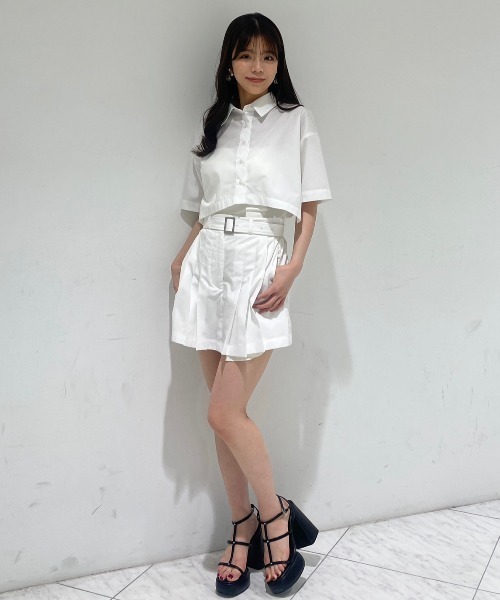 「EIMY ISTOIRE」 シャツワンピース M ホワイト レディース_画像5
