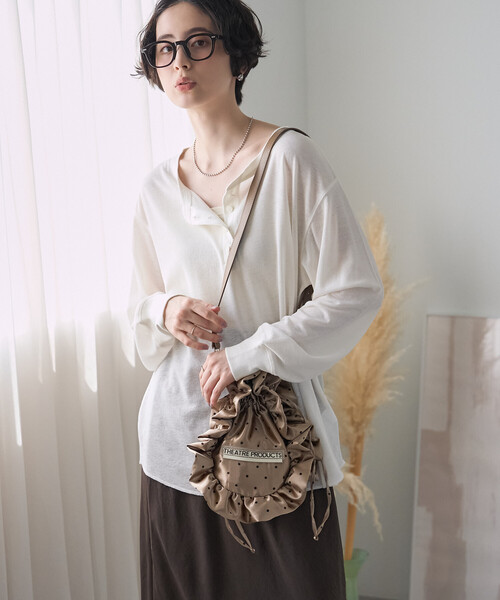 FREAK'S STORE)別注 ショルダーバッグ/ベージュ FREAK'S STORE（フリークスストア） ショルダーバッグ バッグ THEATRE
