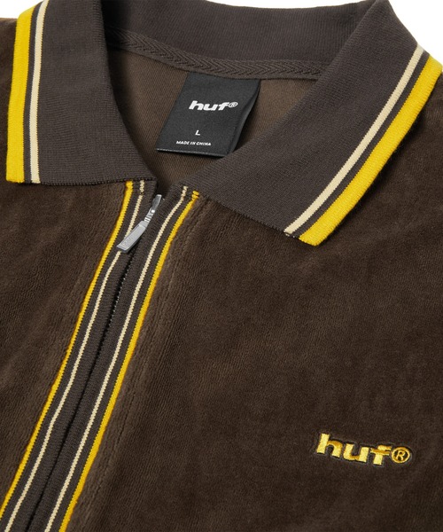 HUF（ハフ） ポロシャツ PARKER VELOUR LS POLO メンズ レディース