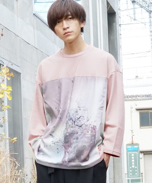 Yoshuyukiアートプリント 長袖Tシャツ M 楽天市場】アートプリントロンT ☆ Tシャツ ロンT 長袖Tシャツ