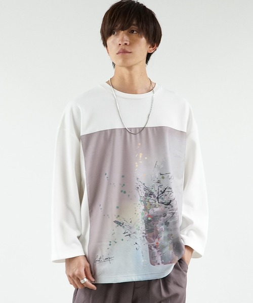 disemBySiik アートプリント 長袖Tシャツ