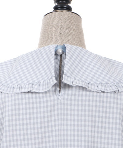 axes femme POETIQUE シャツ ブラウス ギンガムチェックフリルBL