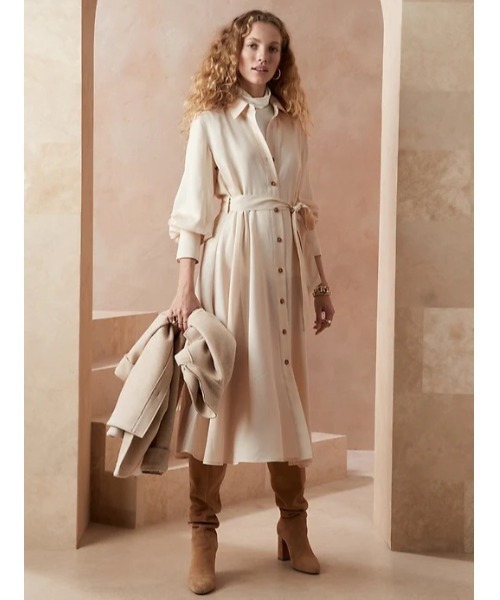 ワンピース 【BANANA REPUBLIC FACTORY STORE】ベルト付きシャツワンピース ワンピース 【BANANA REPUBLIC FACTORY STORE】ベルト付きシャツワンピース