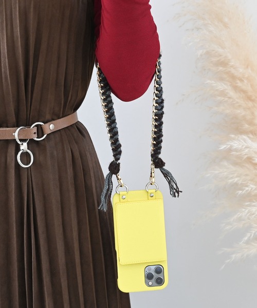 Editors Draw チェーン編み ハンドスマホストラップ ゴールド