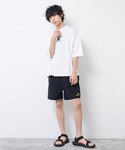 水着 「水着/撥水素材」サイドラインスイムショ...の詳細画像2