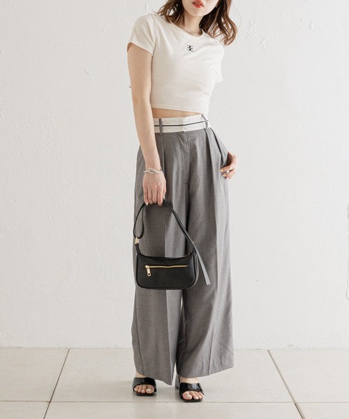 Chico（チコ） パンツ スラックス ダブルタックスラックスパンツ