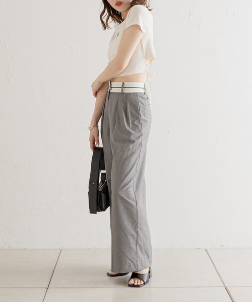 Chico（チコ） パンツ スラックス ダブルタックスラックスパンツ