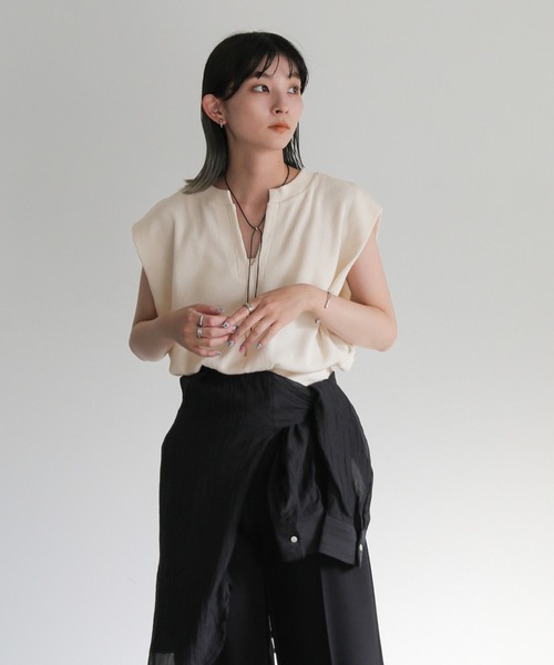 select MOCA（セレクトモカ） tシャツ ワッフルフレンチスリーブ