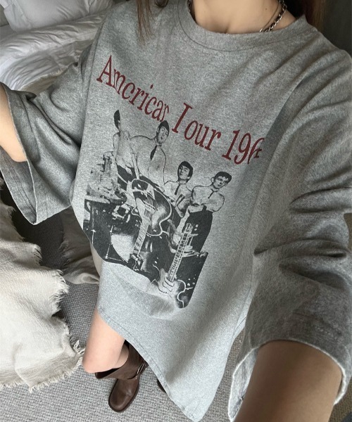 Achic tシャツ オーバーサイズロゴTシャツ レディース