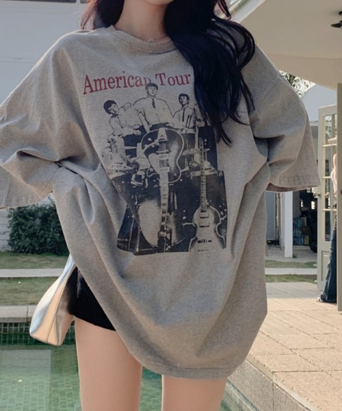 Achic tシャツ オーバーサイズロゴTシャツ レディース