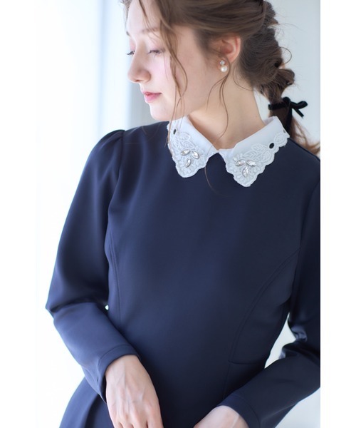 専用です tocco closet ワンピース 2WAYビジュー×レース襟付き